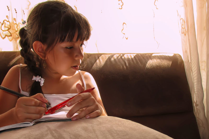 Young Girl Doing Homework